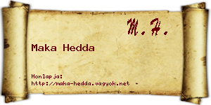 Maka Hedda névjegykártya